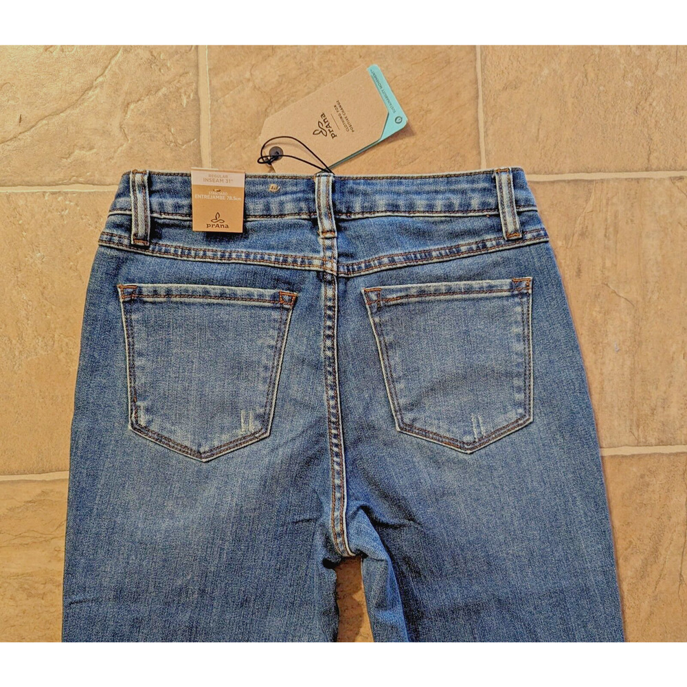 New Prana women sz 8/29 Sienna Skinny Jean stretchy 31" inseam true blue LND1 - Picture 4 of 5